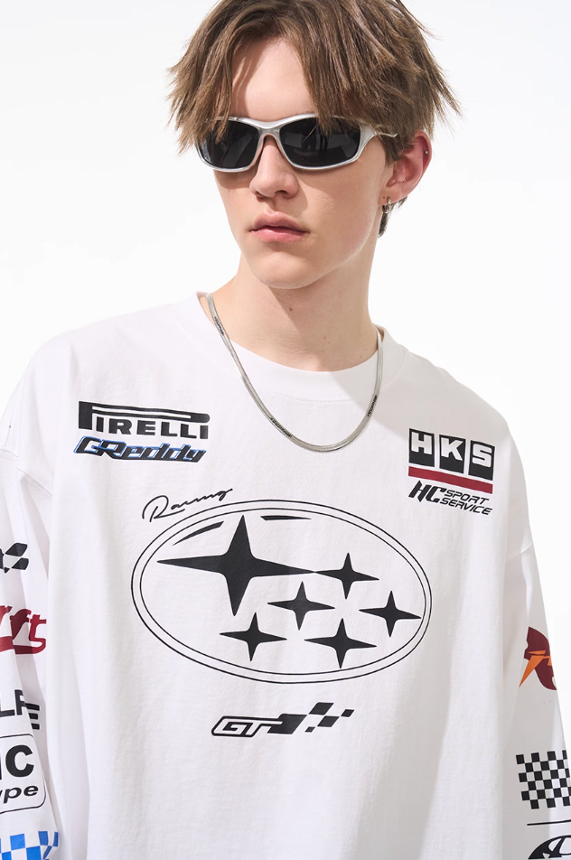 Harsh and Cruel Racing Printed Long Sleeve Tee