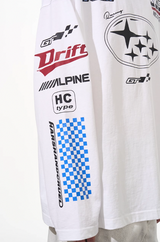 Harsh and Cruel Racing Printed Long Sleeve Tee