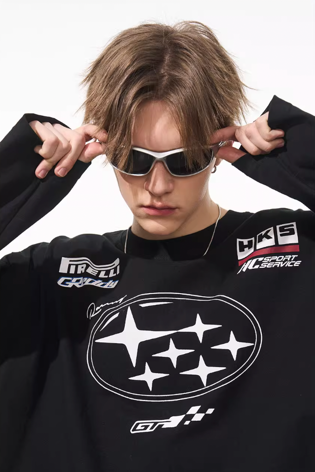 Harsh and Cruel Racing Printed Long Sleeve Tee