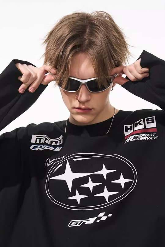 Harsh and Cruel Racing Printed Long Sleeve Tee