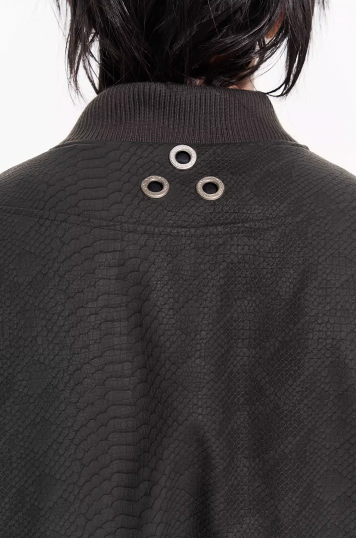 BLIND NO PLAN Fly Leather Short MA-1 Jacket