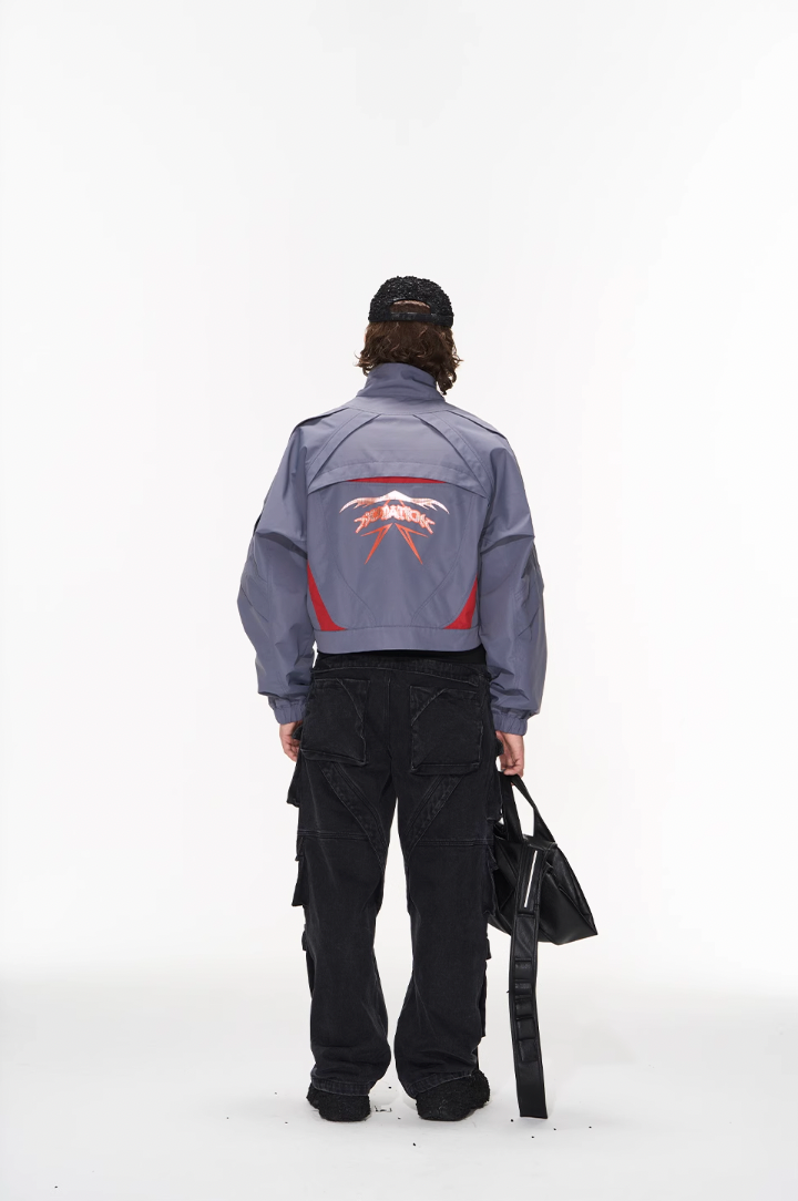 BLIND NO PLAN Color Blocking Short Jacket