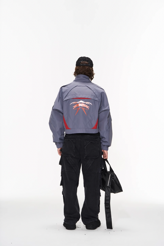 BLIND NO PLAN Color Blocking Short Jacket