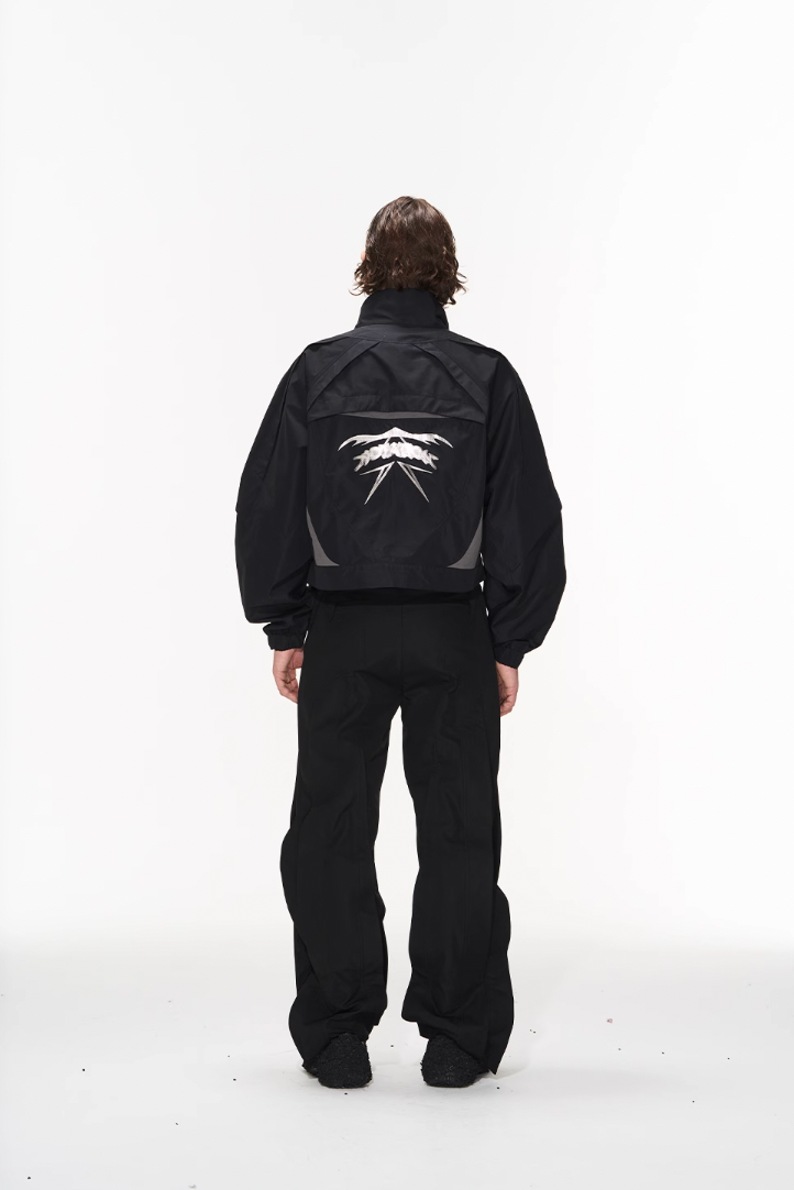 BLIND NO PLAN Color Blocking Short Jacket