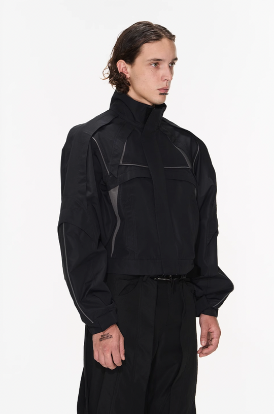 BLIND NO PLAN Color Blocking Short Jacket