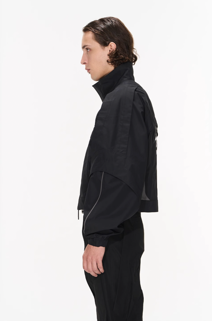 BLIND NO PLAN Color Blocking Short Jacket