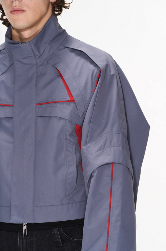 BLIND NO PLAN Color Blocking Short Jacket