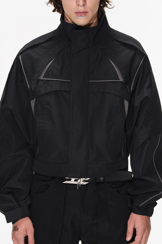 BLIND NO PLAN Color Blocking Short Jacket