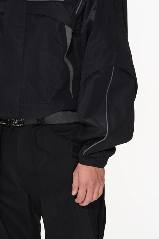 BLIND NO PLAN Color Blocking Short Jacket