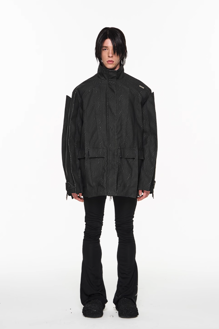 BLIND NO PLAN Multi Piece Combination Blade Washed Jacket