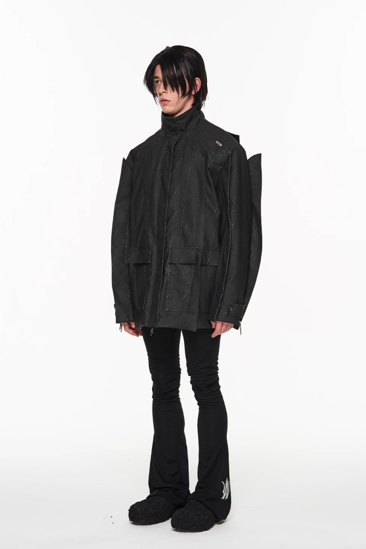 BLIND NO PLAN Multi Piece Combination Blade Washed Jacket