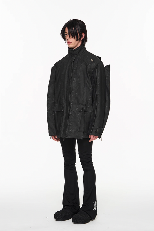 BLIND NO PLAN Multi Piece Combination Blade Washed Jacket