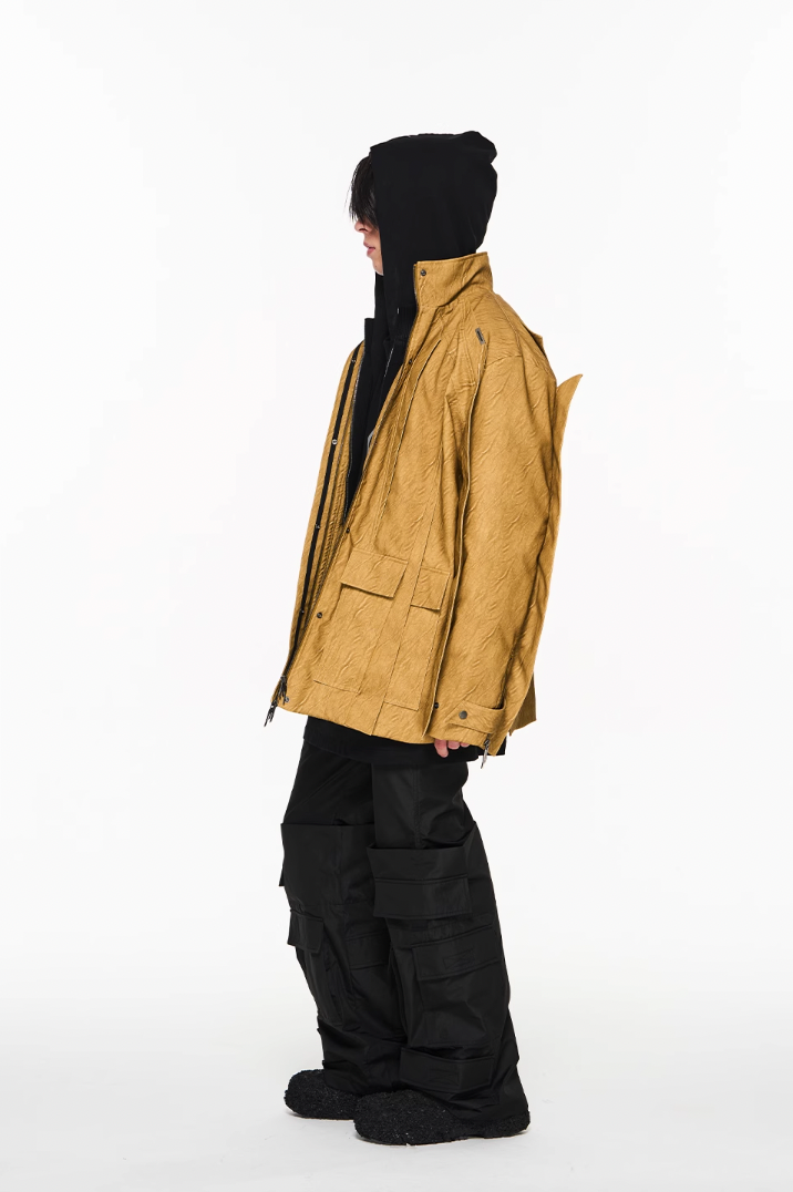 BLIND NO PLAN Multi Piece Combination Blade Washed Jacket