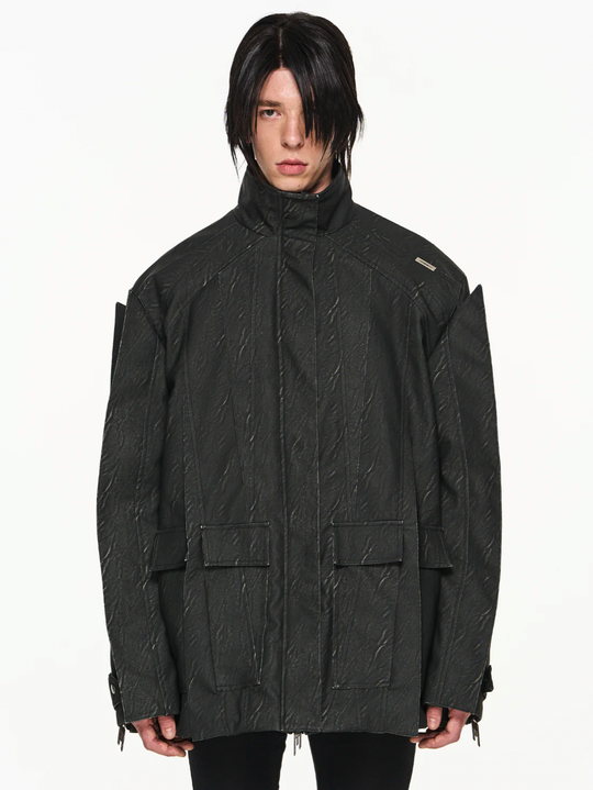 BLIND NO PLAN Multi Piece Combination Blade Washed Jacket