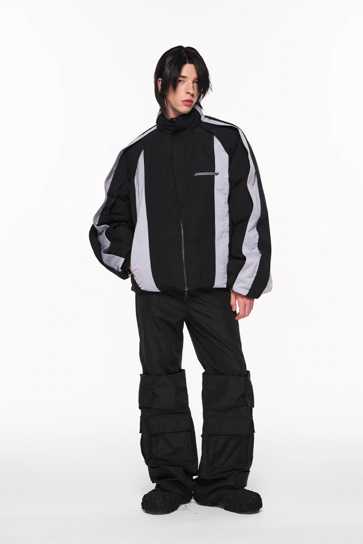 BLIND NO PLAN Multi Piece Color Blocking Fly Hank Jacket