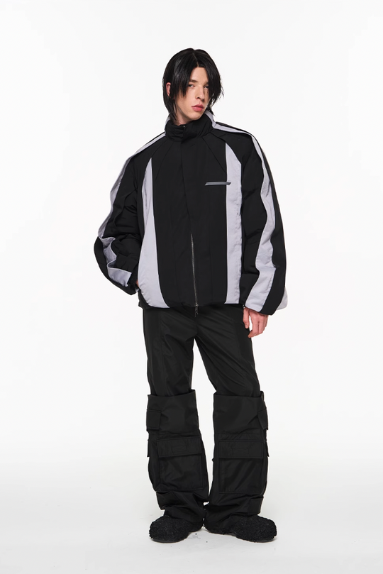 BLIND NO PLAN Multi Piece Color Blocking Fly Hank Jacket