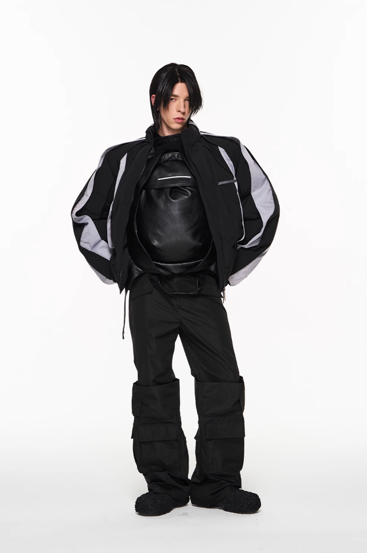 BLIND NO PLAN Multi Piece Color Blocking Fly Hank Jacket