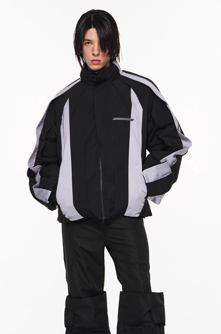 BLIND NO PLAN Multi Piece Color Blocking Fly Hank Jacket