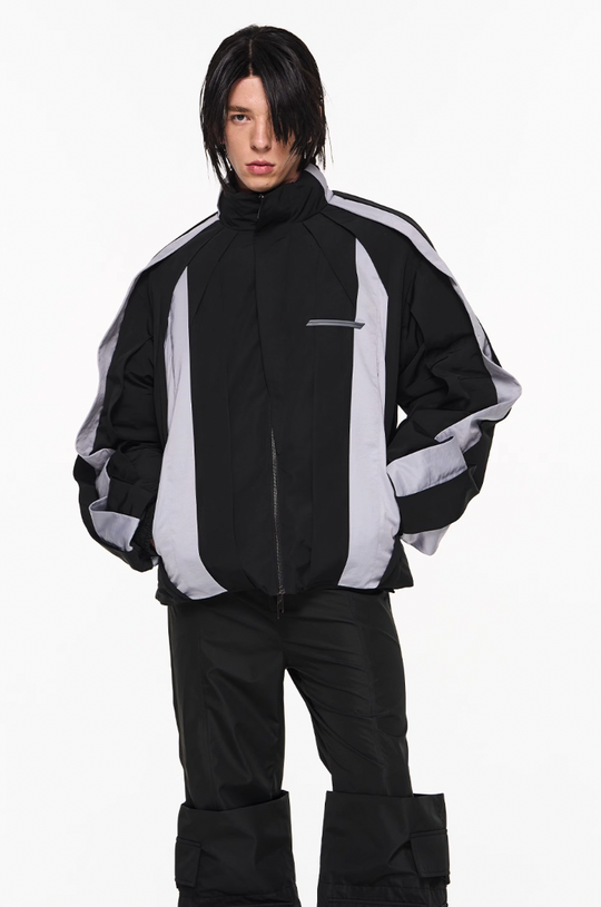 BLIND NO PLAN Multi Piece Color Blocking Fly Hank Jacket