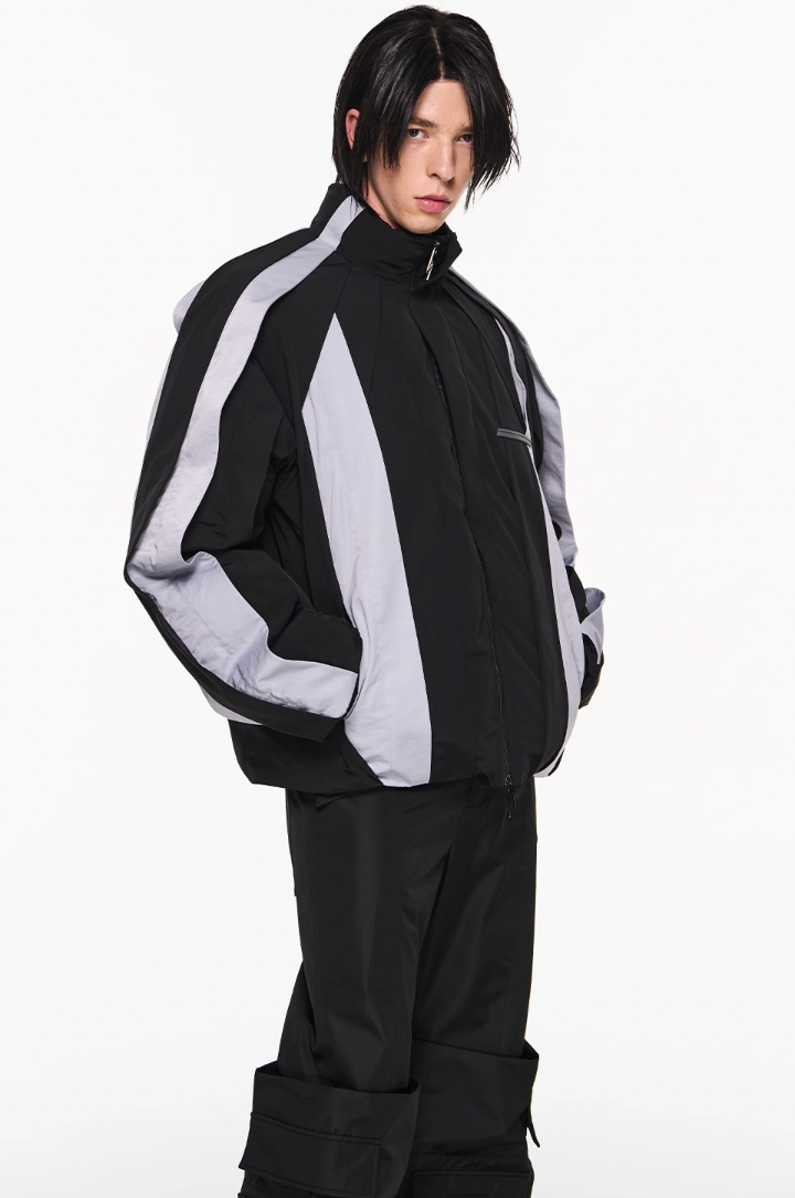 BLIND NO PLAN Multi Piece Color Blocking Fly Hank Jacket