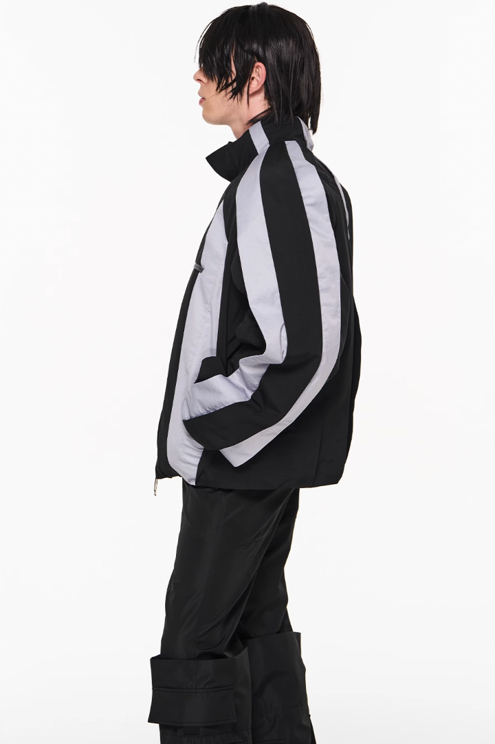 BLIND NO PLAN Multi Piece Color Blocking Fly Hank Jacket