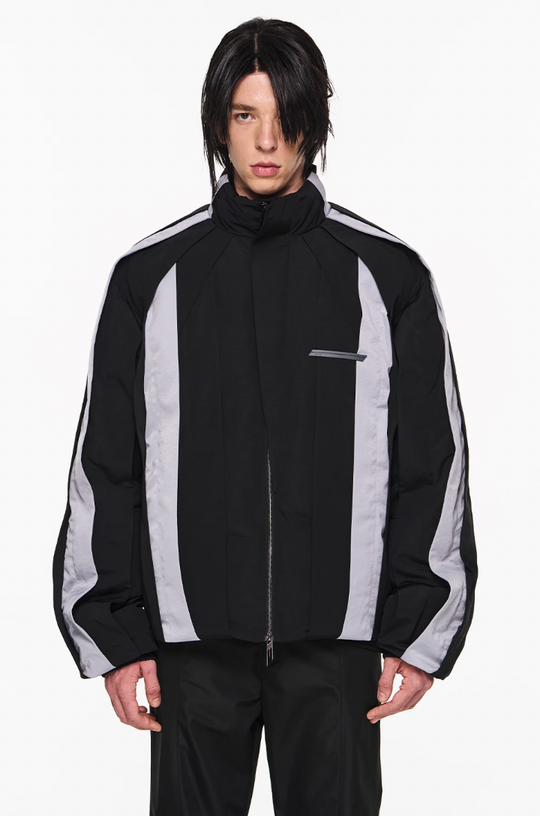 BLIND NO PLAN Multi Piece Color Blocking Fly Hank Jacket