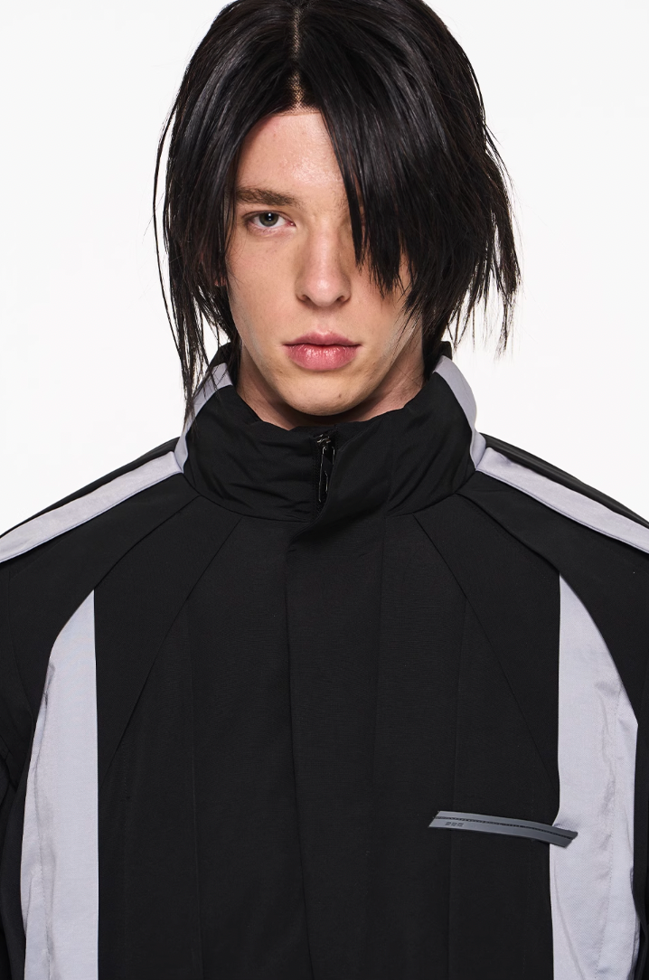 BLIND NO PLAN Multi Piece Color Blocking Fly Hank Jacket