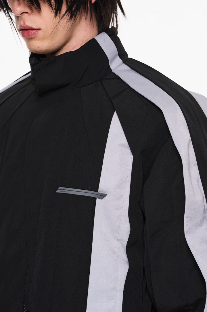 BLIND NO PLAN Multi Piece Color Blocking Fly Hank Jacket