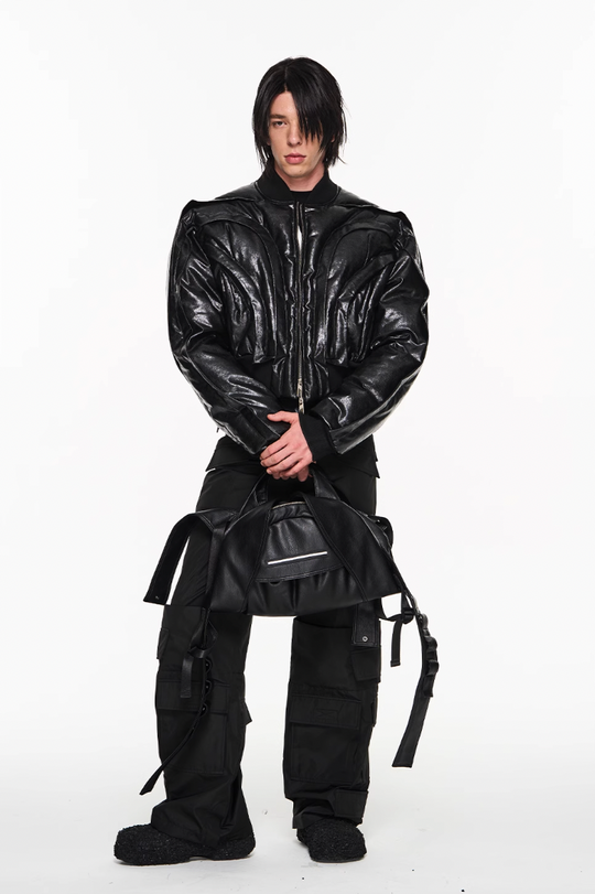 BLIND NO PLAN Half Circle Heavy Duty MA1 Short Jacket