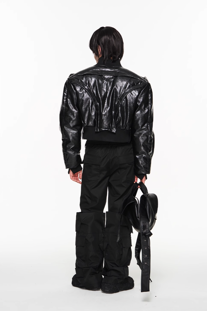 BLIND NO PLAN Half Circle Heavy Duty MA1 Short Jacket