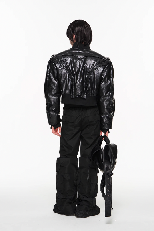 BLIND NO PLAN Half Circle Heavy Duty MA1 Short Jacket