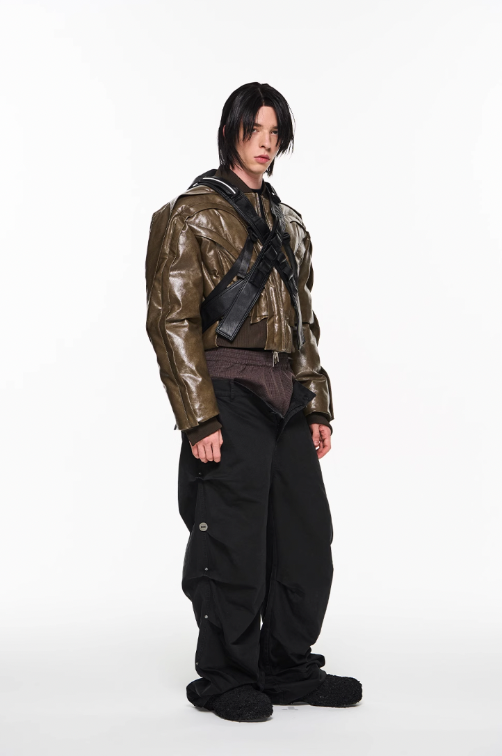 BLIND NO PLAN Half Circle Heavy Duty MA1 Short Jacket