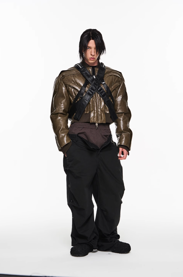 BLIND NO PLAN Half Circle Heavy Duty MA1 Short Jacket