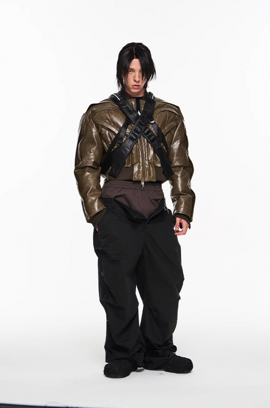 BLIND NO PLAN Half Circle Heavy Duty MA1 Short Jacket