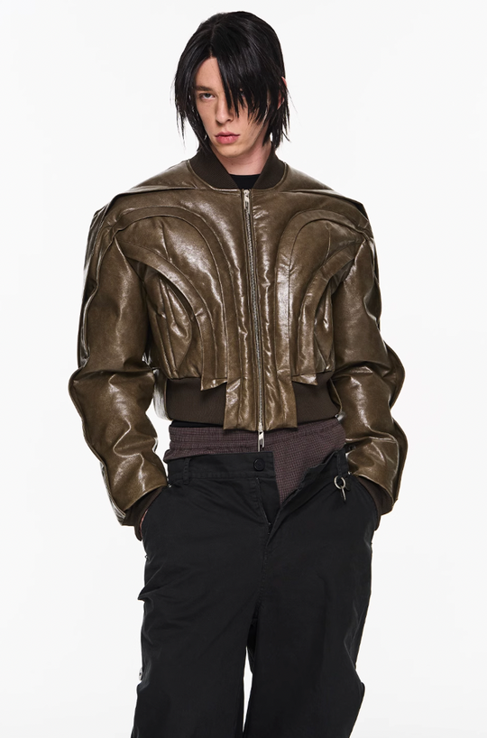 BLIND NO PLAN Half Circle Heavy Duty MA1 Short Jacket