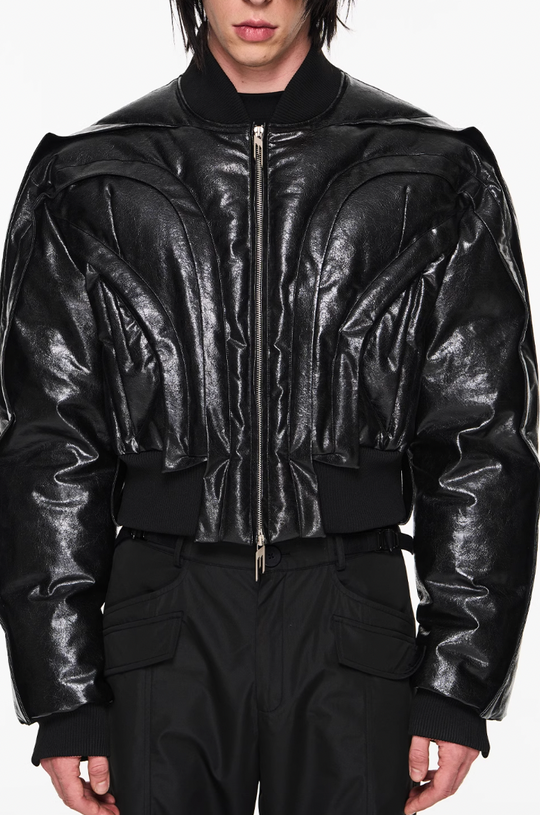 BLIND NO PLAN Half Circle Heavy Duty MA1 Short Jacket