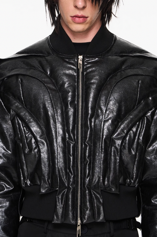 BLIND NO PLAN Half Circle Heavy Duty MA1 Short Jacket