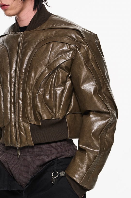 BLIND NO PLAN Half Circle Heavy Duty MA1 Short Jacket