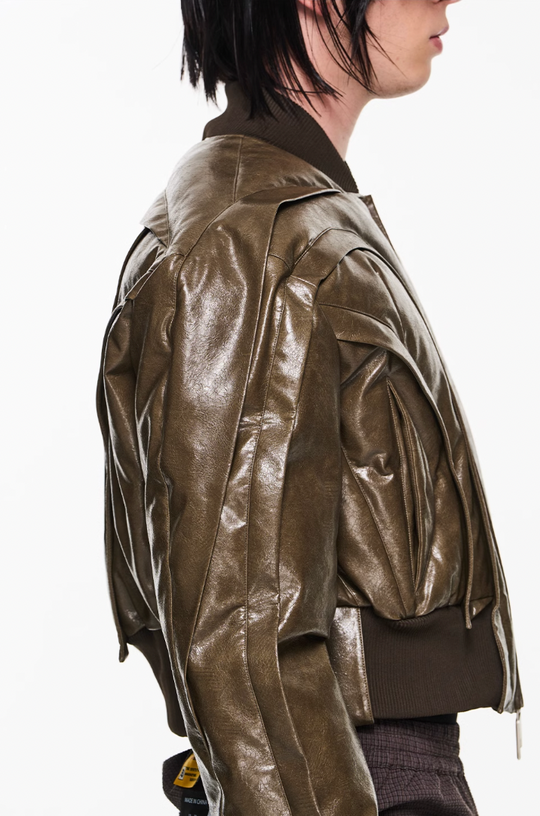 BLIND NO PLAN Half Circle Heavy Duty MA1 Short Jacket