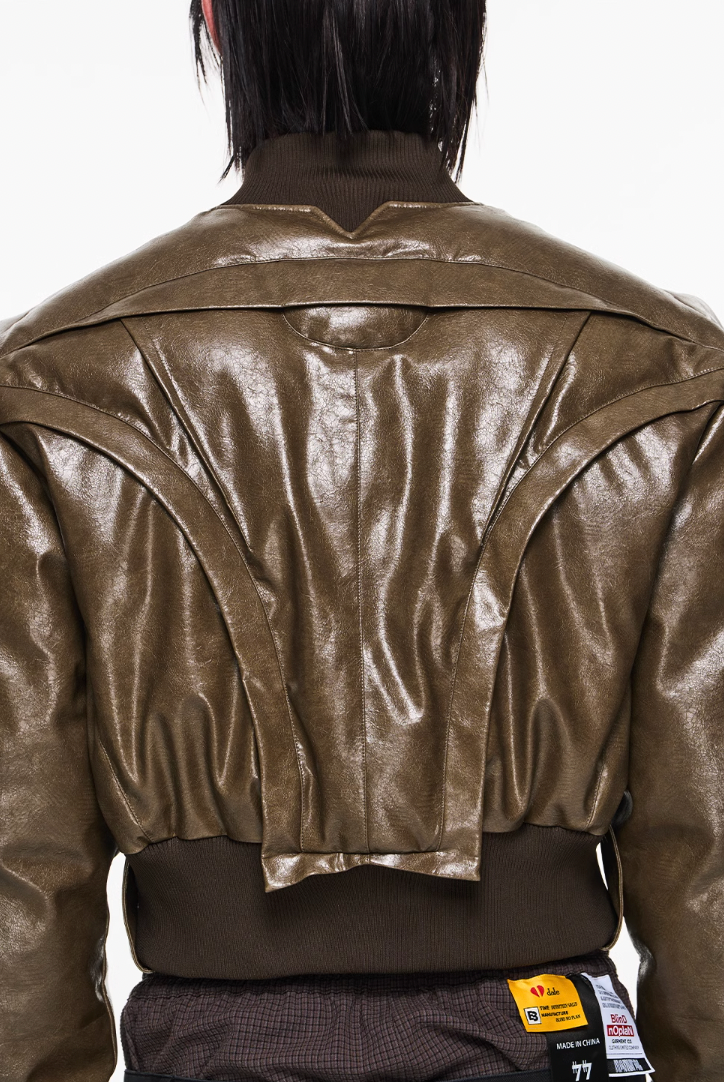 BLIND NO PLAN Half Circle Heavy Duty MA1 Short Jacket