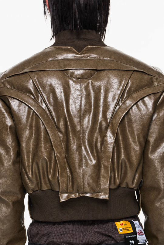 BLIND NO PLAN Half Circle Heavy Duty MA1 Short Jacket