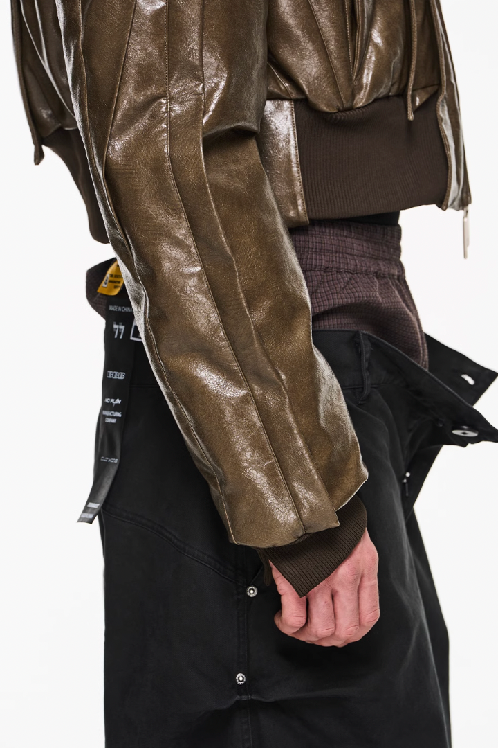 BLIND NO PLAN Half Circle Heavy Duty MA1 Short Jacket