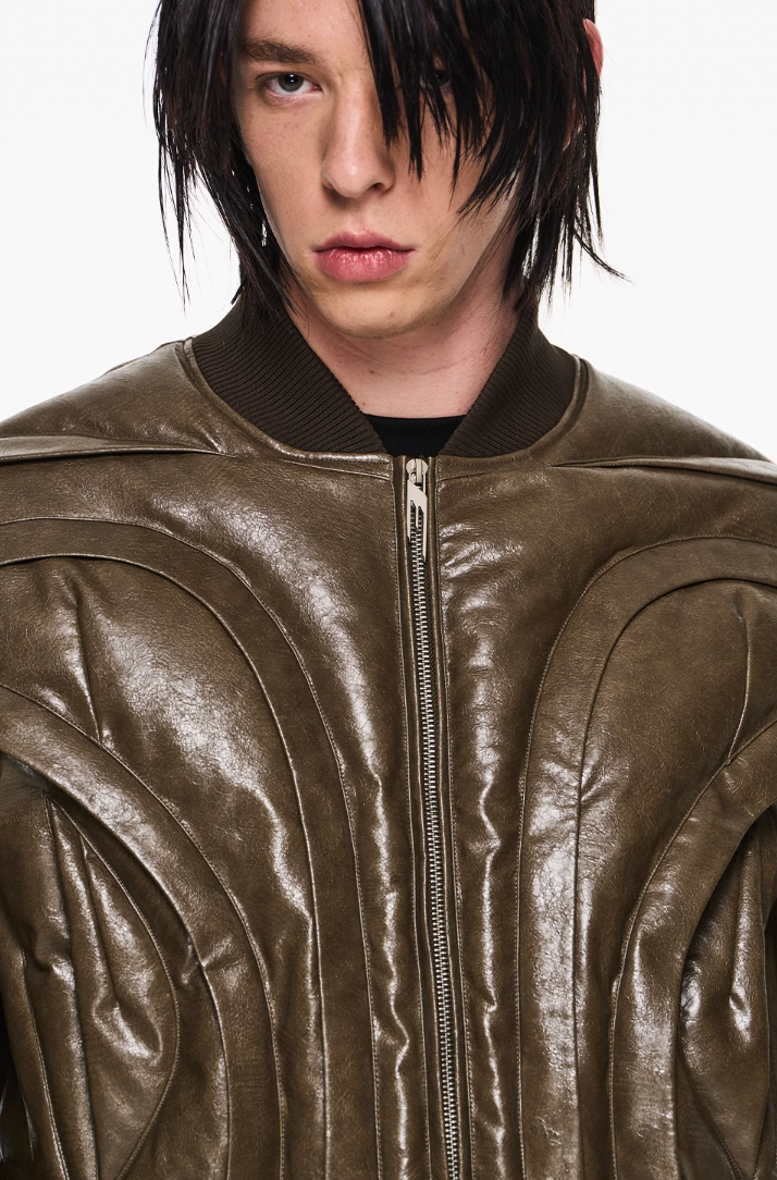 BLIND NO PLAN Half Circle Heavy Duty MA1 Short Jacket