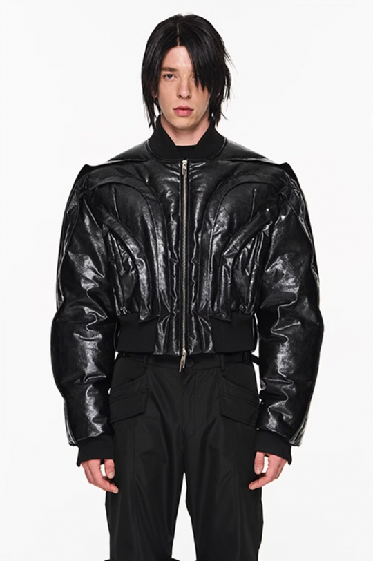 BLIND NO PLAN Half Circle Heavy Duty MA1 Short Jacket