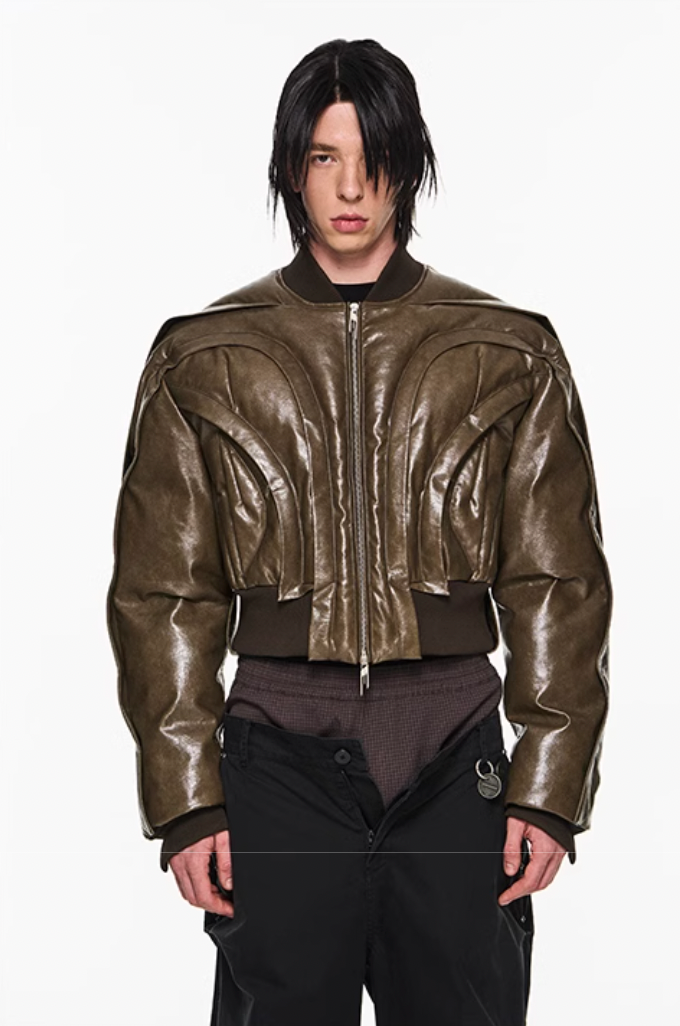 BLIND NO PLAN Half Circle Heavy Duty MA1 Short Jacket