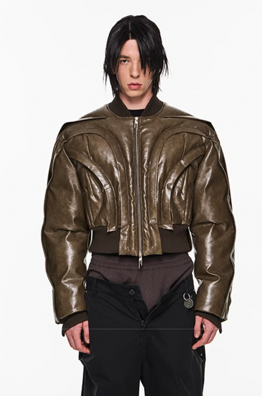 BLIND NO PLAN Half Circle Heavy Duty MA1 Short Jacket