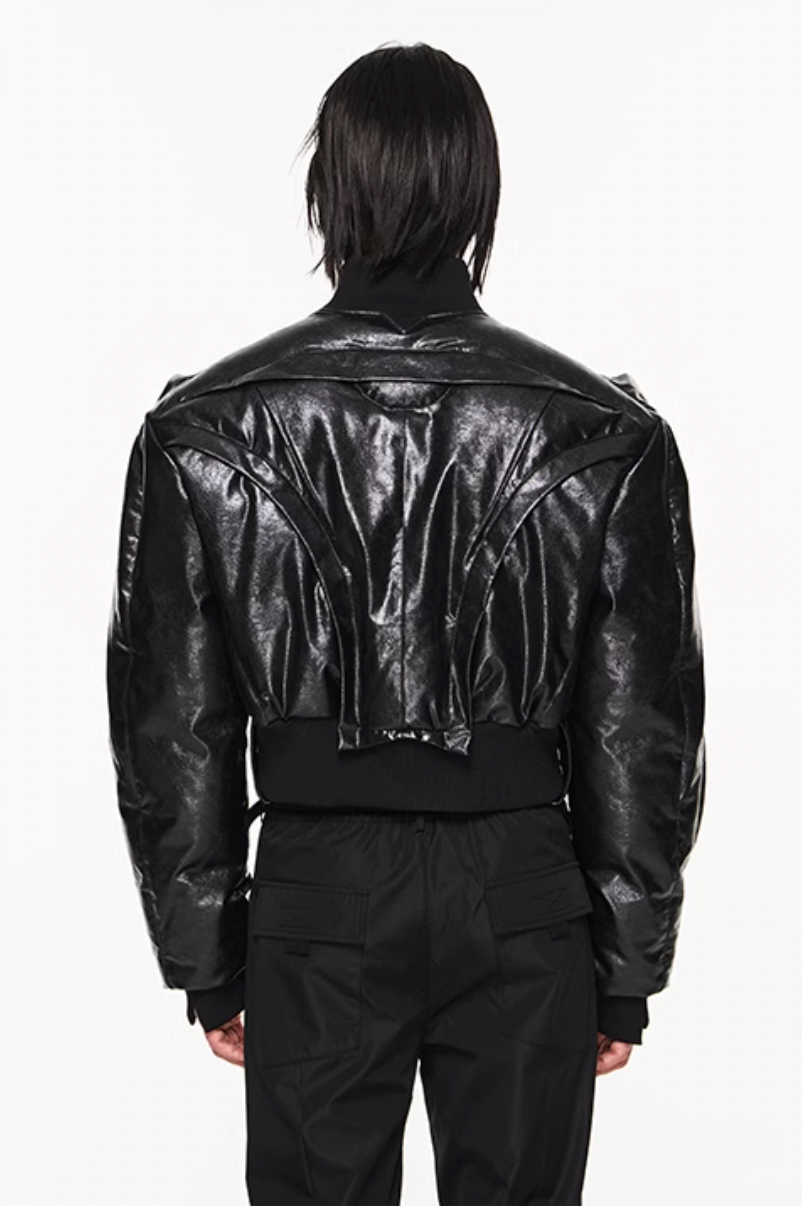 BLIND NO PLAN Half Circle Heavy Duty MA1 Short Jacket