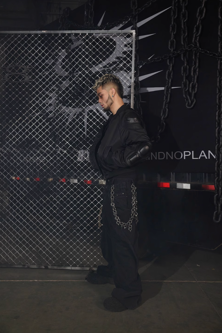 BLIND NO PLAN x BLACK8 Heavy Craft Armor Device Bomber Jacket