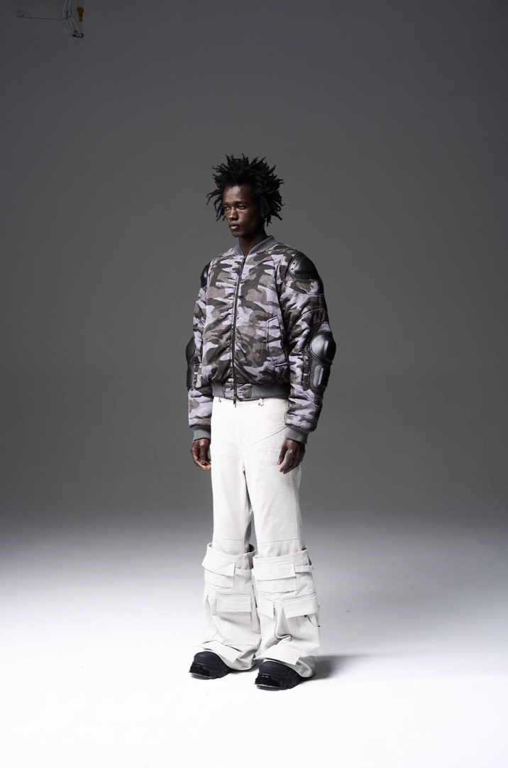 BLIND NO PLAN x BLACK8 Heavy Craft Armor Device Bomber Jacket