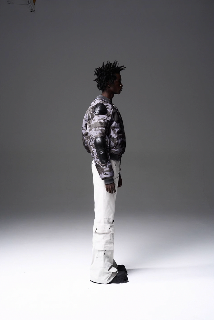 BLIND NO PLAN x BLACK8 Heavy Craft Armor Device Bomber Jacket